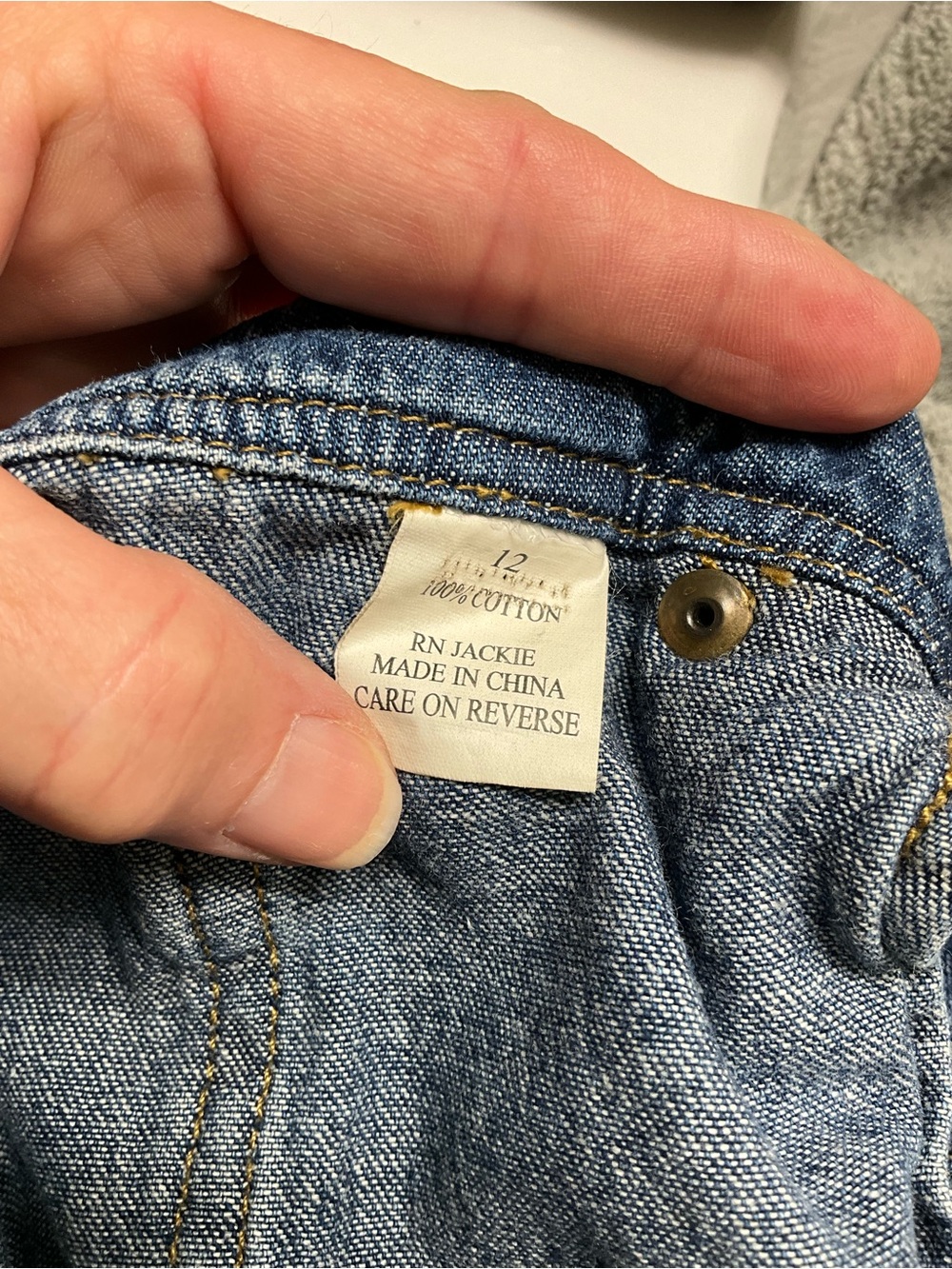 Boston Proper Blue Denim Skirt with Contrast Stitching - Picture 6 of 6